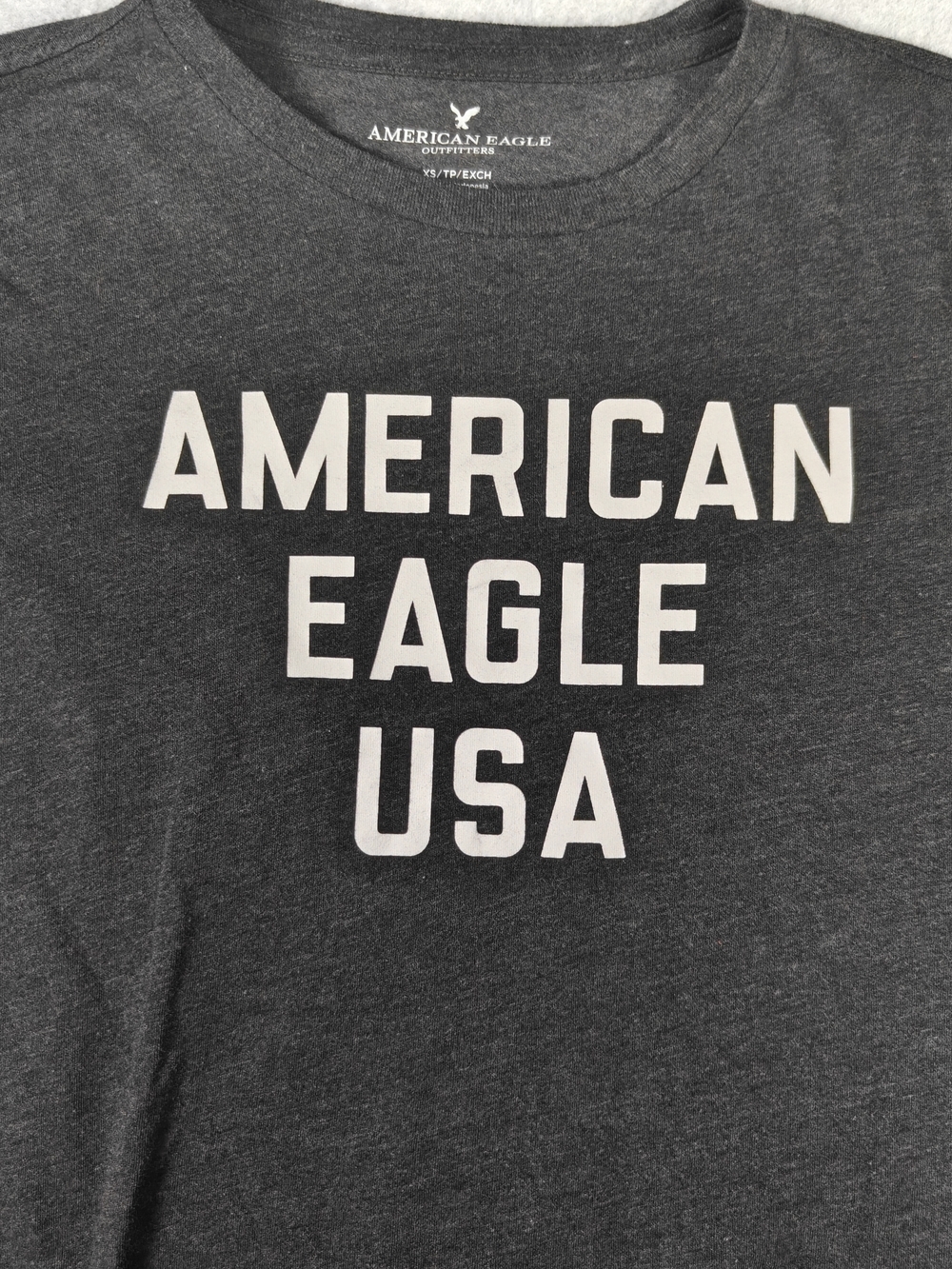 American Eagle USA Graphic Tee - Charcoal Kids Small - Picture 3 of 5